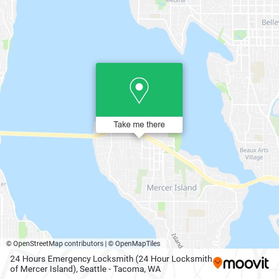 24 Hours Emergency Locksmith (24 Hour Locksmith of Mercer Island) map