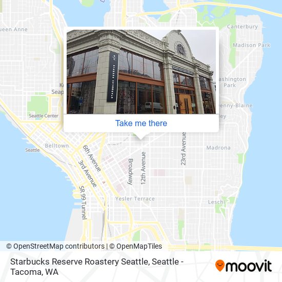 Starbucks Reserve Roastery Seattle map
