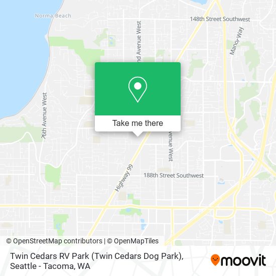 Mapa de Twin Cedars RV Park
