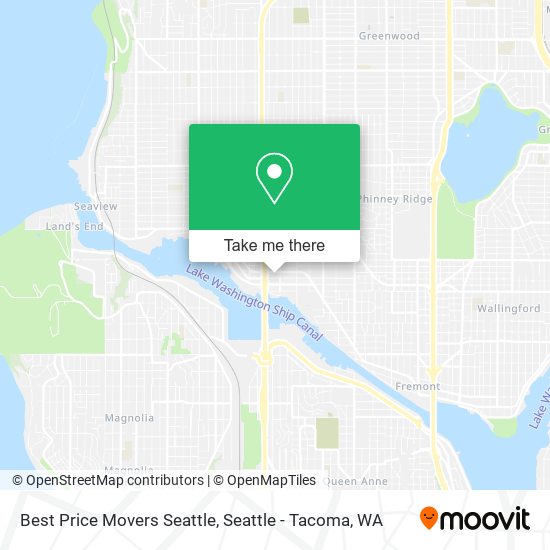 Best Price Movers Seattle map