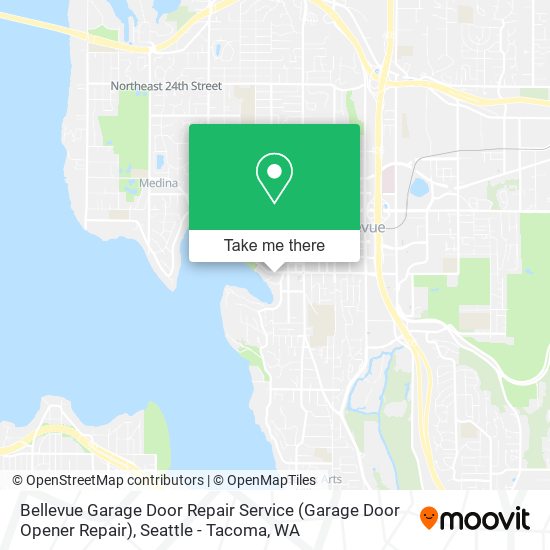 Bellevue Garage Door Repair Service (Garage Door Opener Repair) map