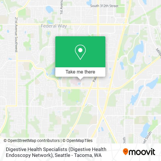 Mapa de Digestive Health Specialists (Digestive Health Endoscopy Network)