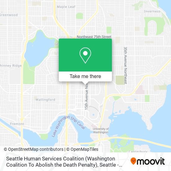 Mapa de Seattle Human Services Coalition (Washington Coalition To Abolish the Death Penalty)