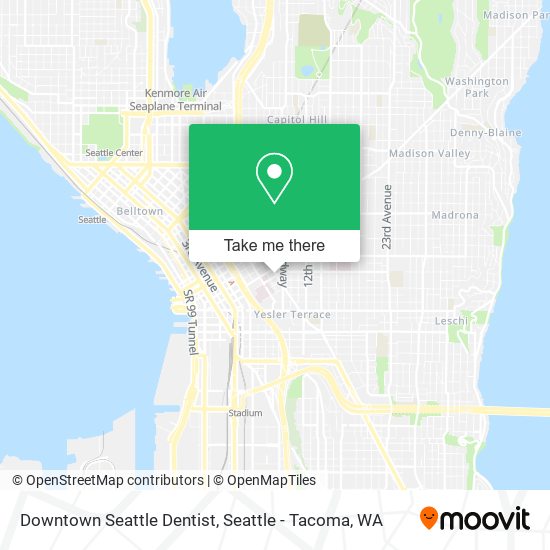 Downtown Seattle Dentist map