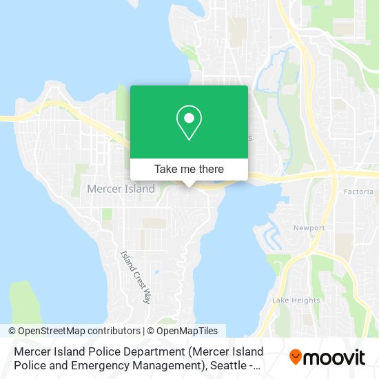 Mapa de Mercer Island Police Department (Mercer Island Police and Emergency Management)