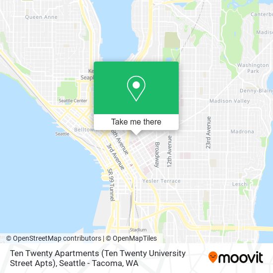 Mapa de Ten Twenty Apartments (Ten Twenty University Street Apts)