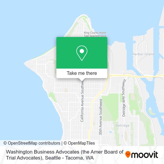 Washington Business Advocates (the Amer Board of Trial Advocates) map