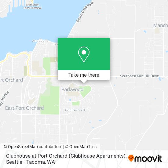 Mapa de Clubhouse at Port Orchard (Clubhouse Apartments)