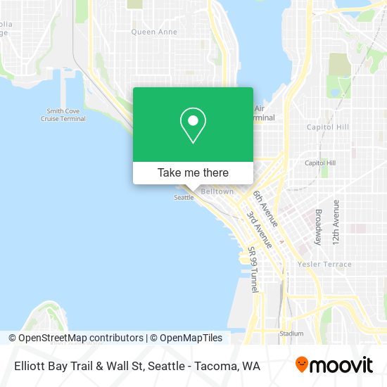 Elliott Bay Trail & Wall St map