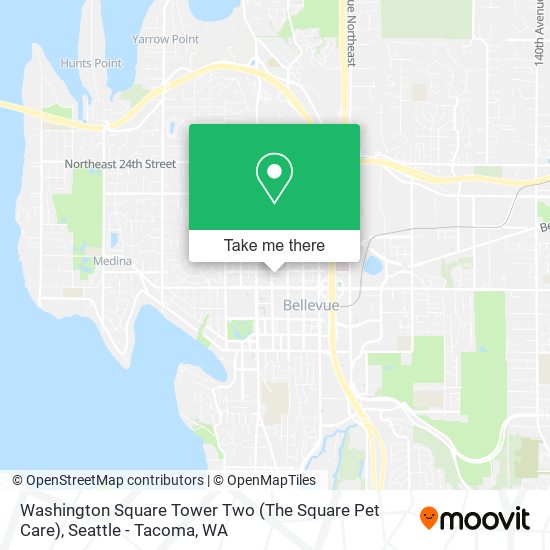 Mapa de Washington Square Tower Two (The Square Pet Care)