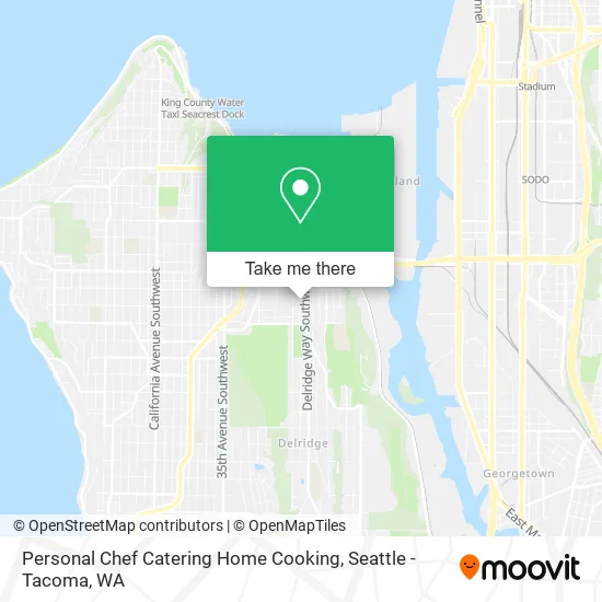 Personal Chef Catering Home Cooking map