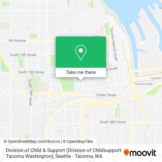 Division of Child & Support (Division of Childsupport Tacoma Washington) map