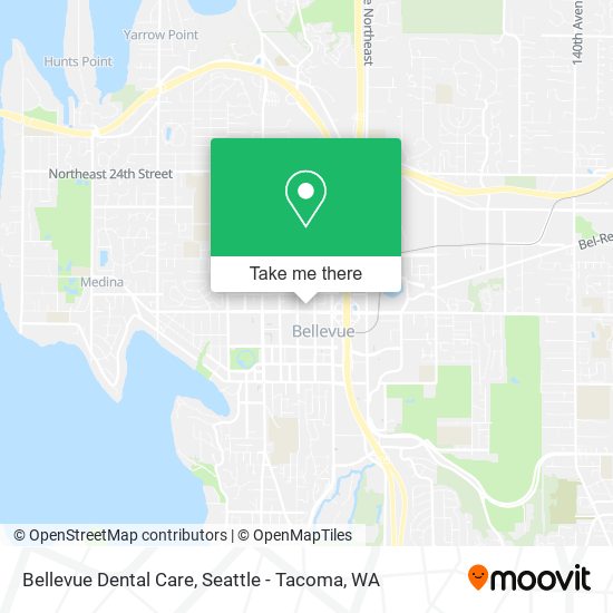 Bellevue Dental Care map