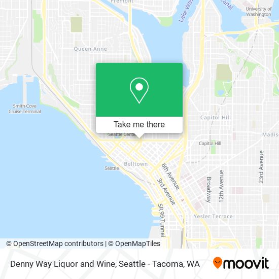 Denny Way Liquor and Wine map