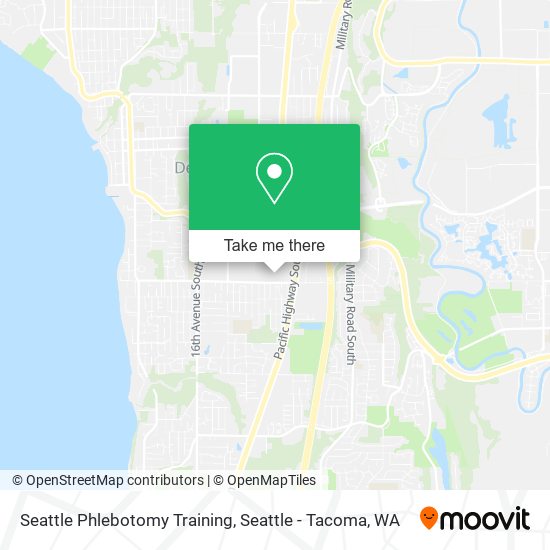 Seattle Phlebotomy Training map