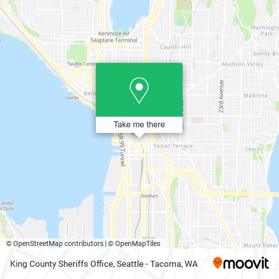 Mapa de King County Sheriffs Office