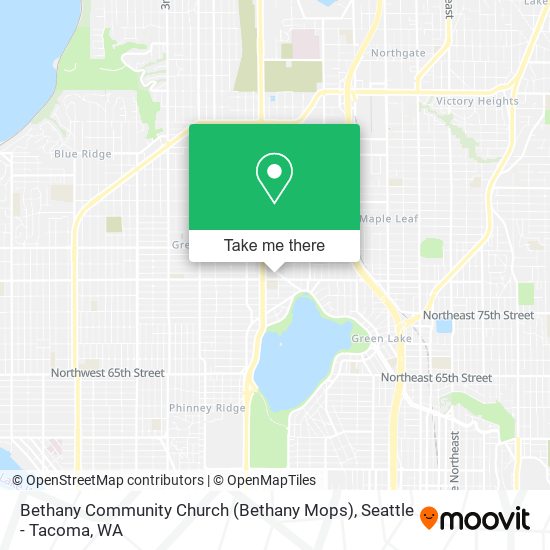 Mapa de Bethany Community Church (Bethany Mops)