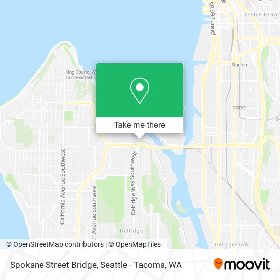 Spokane Street Bridge map