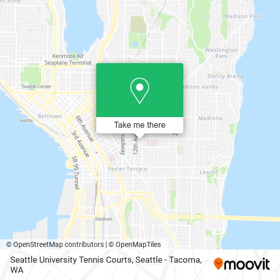 Seattle University Tennis Courts map