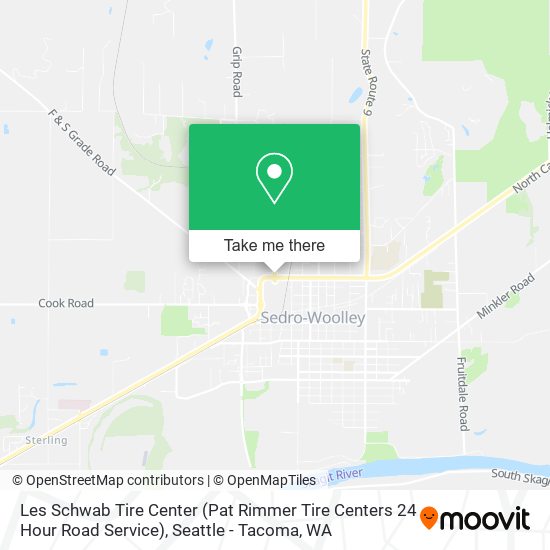Les Schwab Tire Center (Pat Rimmer Tire Centers 24 Hour Road Service) map