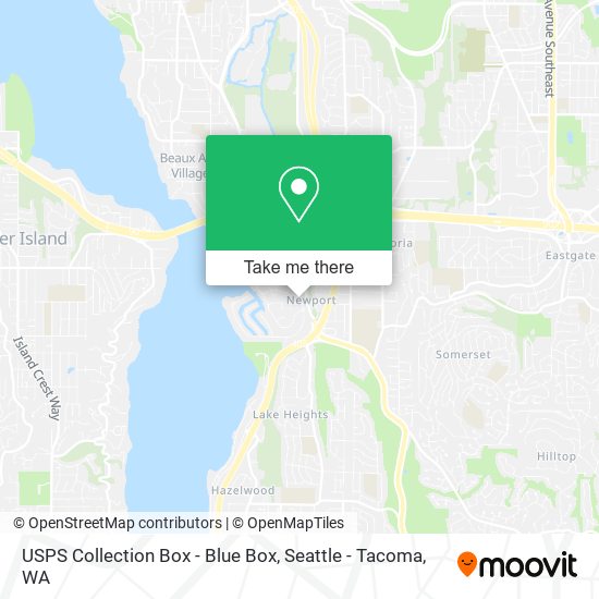 USPS Collection Box - Blue Box map