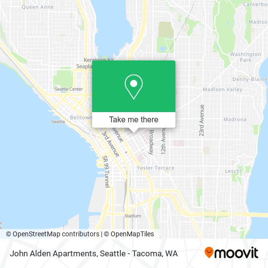 John Alden Apartments map