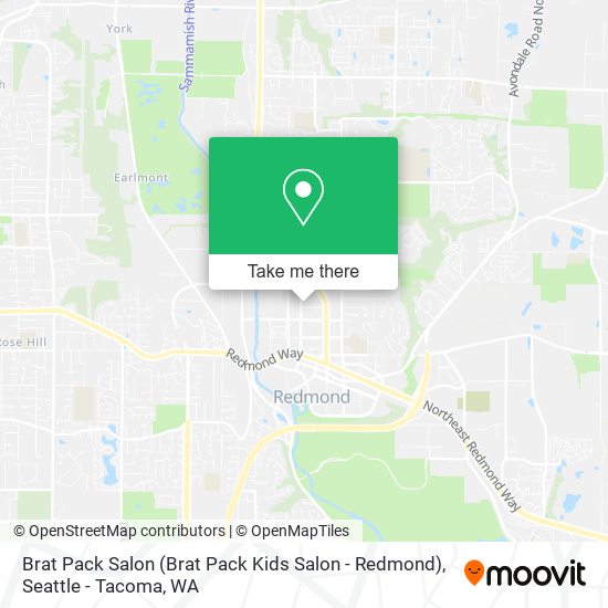 Mapa de Brat Pack Salon (Brat Pack Kids Salon - Redmond)