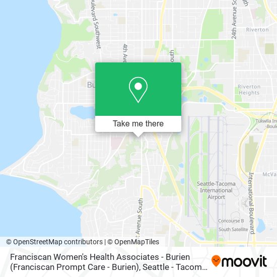 Franciscan Women's Health Associates - Burien (Franciscan Prompt Care - Burien) map
