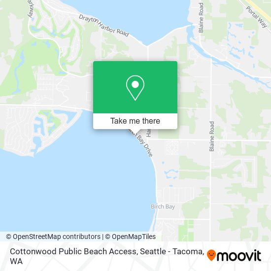 Cottonwood Public Beach Access map