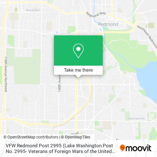 VFW Redmond Post 2995 map