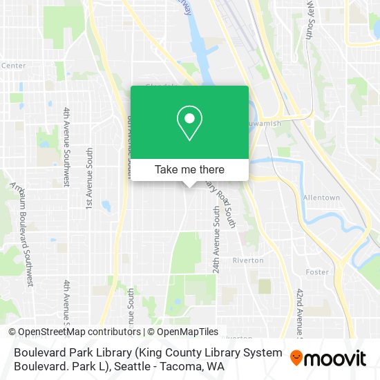 Boulevard Park Library (King County Library System Boulevard. Park L) map