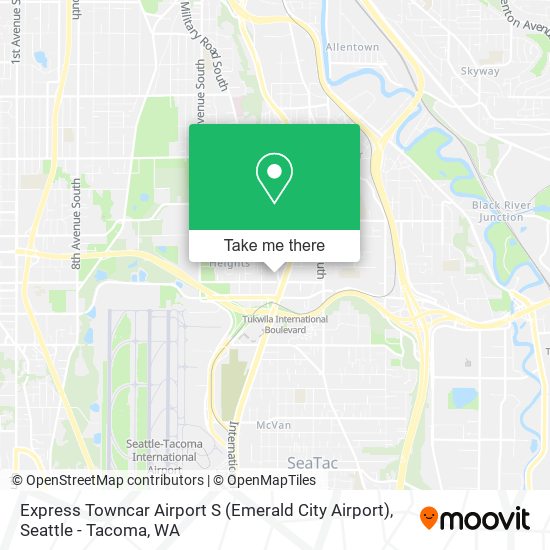 Express Towncar Airport S (Emerald City Airport) map