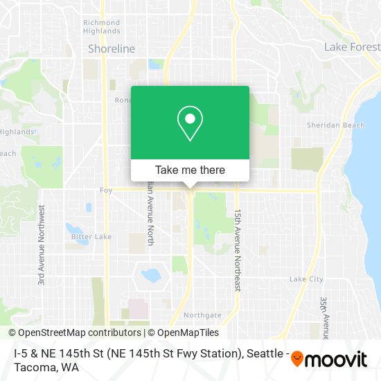 I-5 & NE 145th St (NE 145th St Fwy Station) map