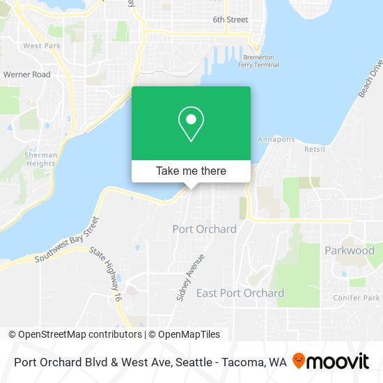 Port Orchard Blvd & West Ave map