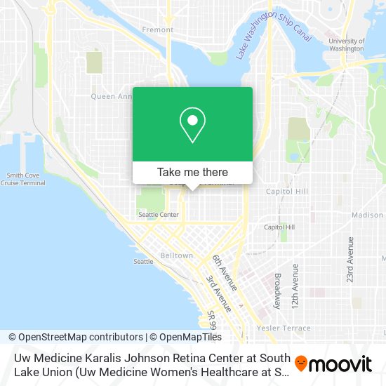 Mapa de Uw Medicine Karalis Johnson Retina Center at South Lake Union
