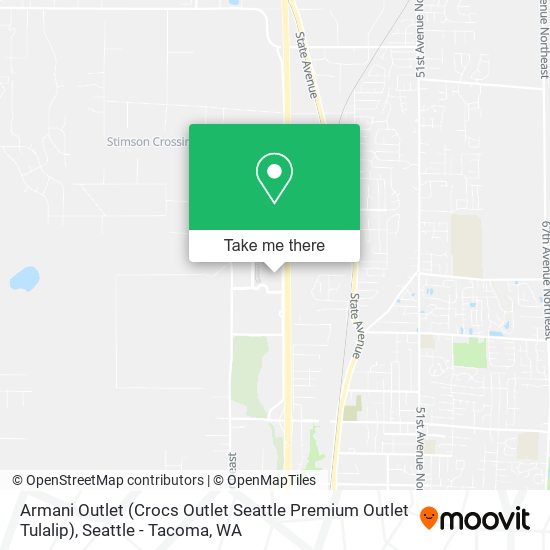 Mapa de Armani Outlet (Crocs Outlet Seattle Premium Outlet Tulalip)