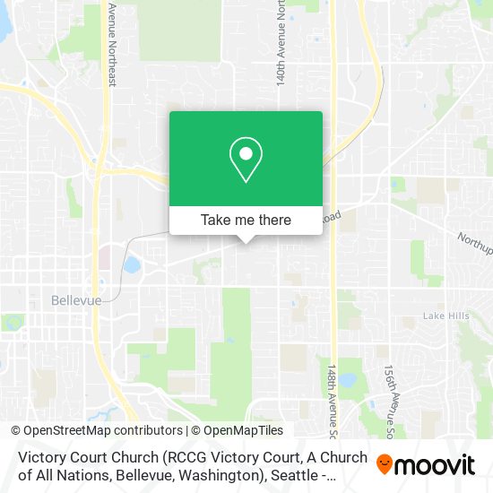 Victory Court Church (RCCG Victory Court, A Church of All Nations, Bellevue, Washington) map