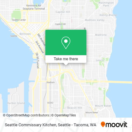 Mapa de Seattle Commissary Kitchen