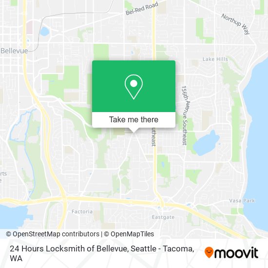 24 Hours Locksmith of Bellevue map