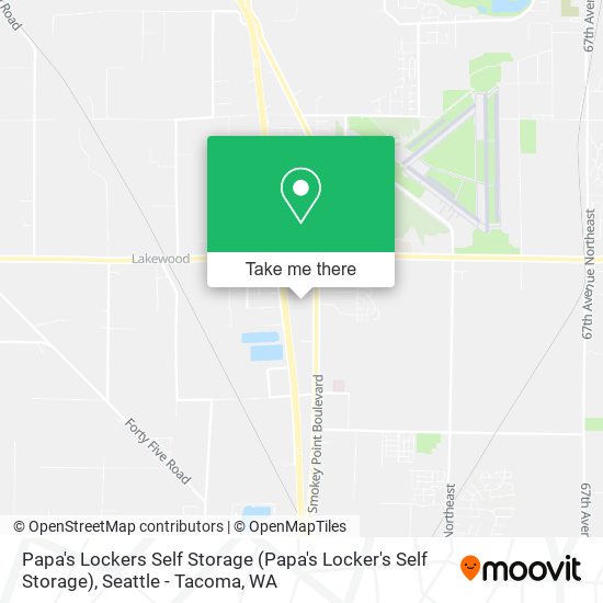 Mapa de Papa's Lockers Self Storage