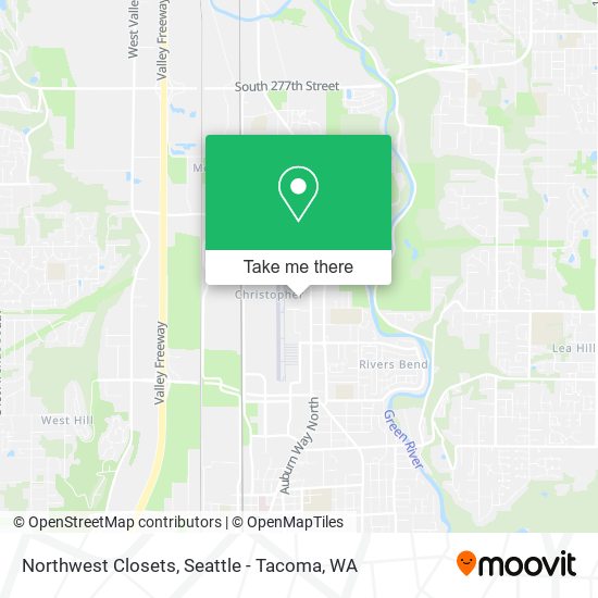 Northwest Closets map