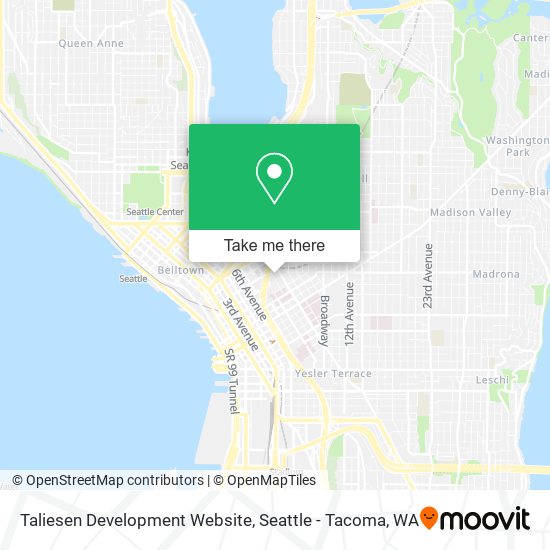 Taliesen Development Website map
