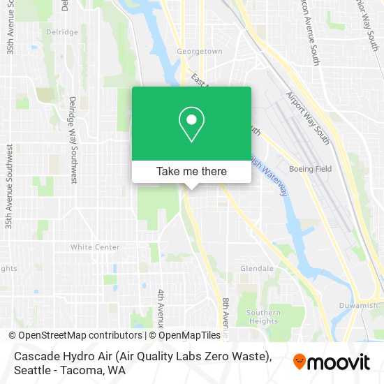 Mapa de Cascade Hydro Air (Air Quality Labs Zero Waste)