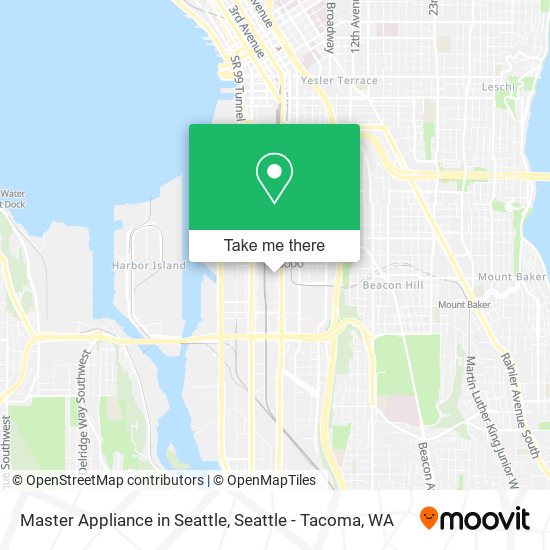 Master Appliance in Seattle map