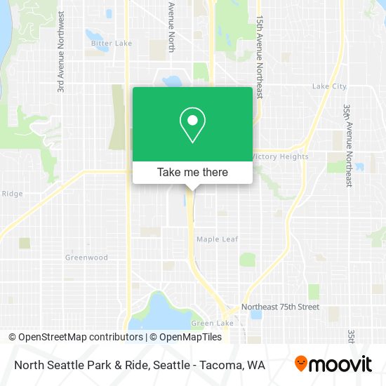 North Seattle Park & Ride map