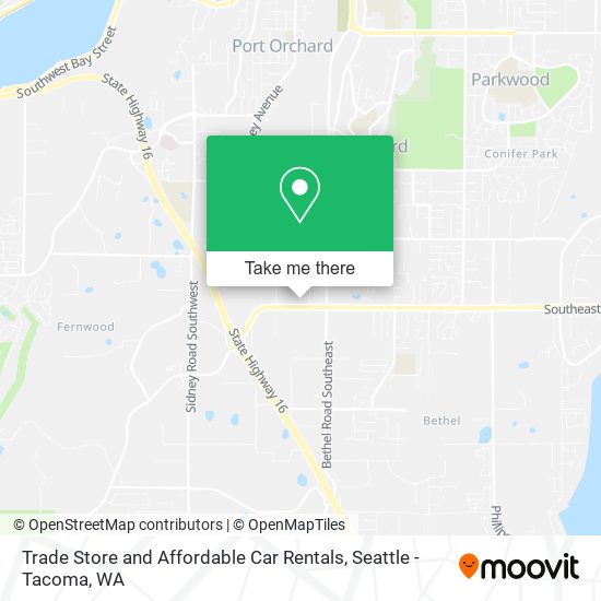 Trade Store and Affordable Car Rentals map