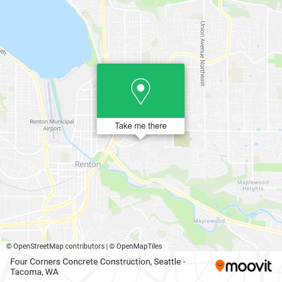 Four Corners Concrete Construction map