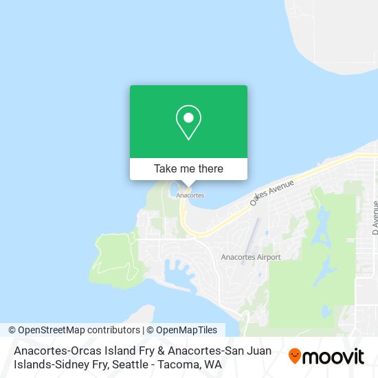 Mapa de Anacortes-Orcas Island Fry & Anacortes-San Juan Islands-Sidney Fry