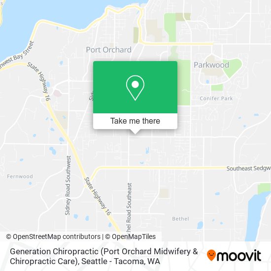 Generation Chiropractic (Port Orchard Midwifery & Chiropractic Care) map