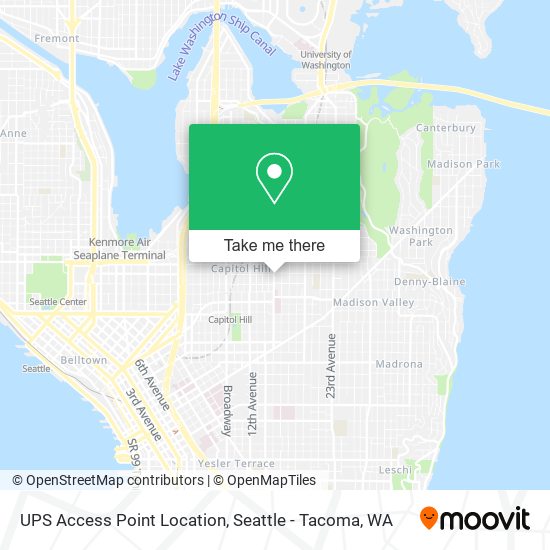 UPS Access Point Location map